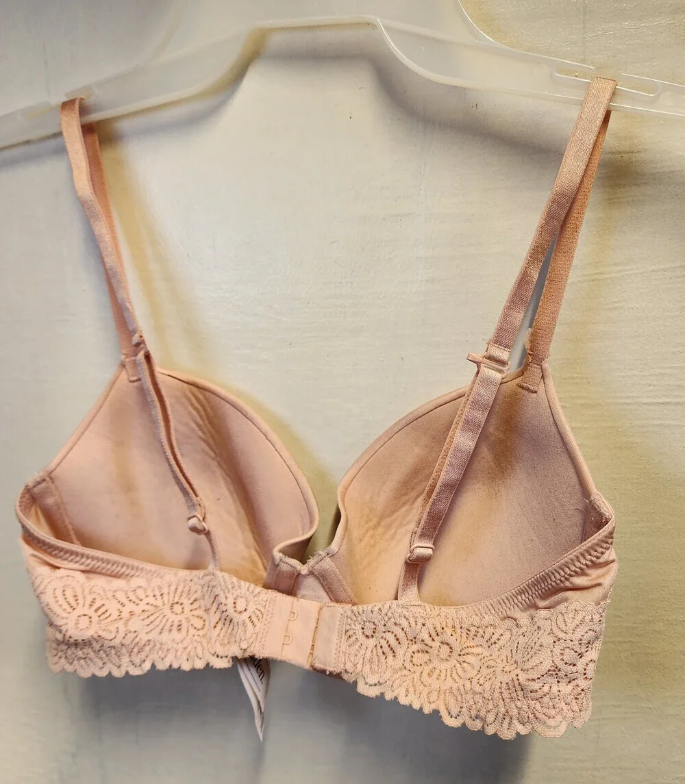 NWOT Auden Women's Pink Underwired Push-Up Bra Adjustable Straps Size 32C